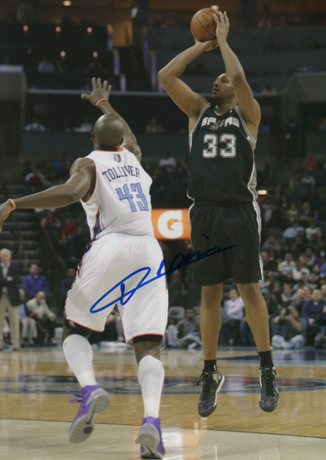 Boris Diaw Spurs NBA signed 8x12 inch Photo Poster painting autograph