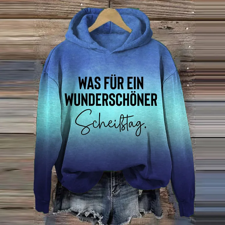 Simpfit Was FR Ein Wundersch Ner Schei Tag Gradient Print Hoodie