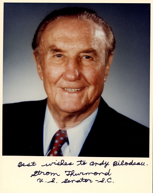 S.C. Senator STROM THURMOND Signed Photo Poster painting