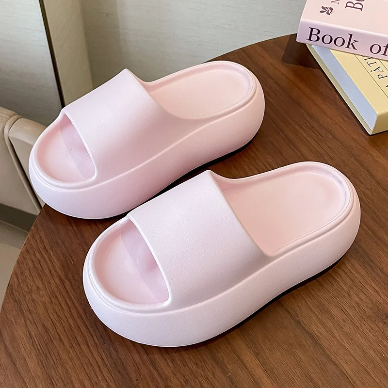 Aonga Thick Bottom Eva Slippers for Women Fashion Solid Color Platform Sandals Woman Summer 2025 Indoor Outdoor Non Slip Beach Slides aonga