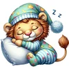 Sleeping Lion-11CT Stamped Cross Stitch 40*40cm/15.75*15.75in