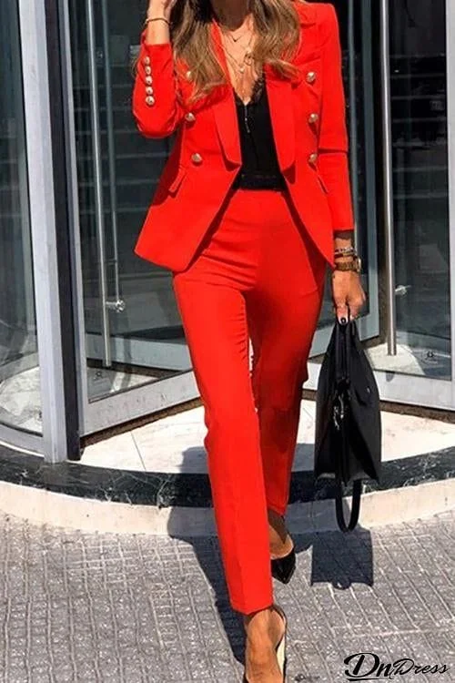 Fashion Chic Casual Suit Two-piece