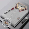 New Embroidered Solid Color Casual Polo Shirt