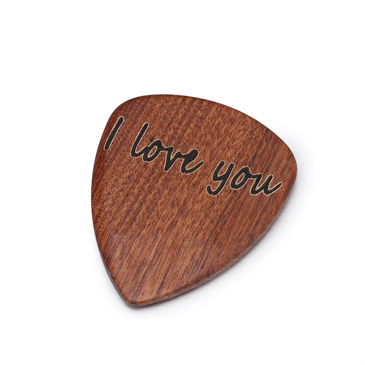 Personalized Custom Picks Red sandalwood Gifts for Guitar Lovers