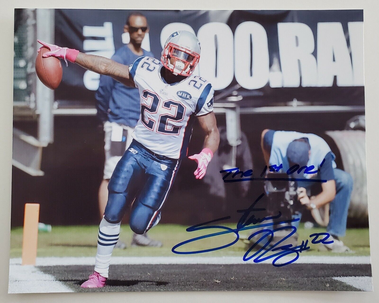 Steven Ridley Signed 8x10 Photo Poster painting New England Patriots NFL Super Bowl Champion RAD