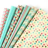 6PCS Colorful Cyan Mint Green Festive Gift Wrapping Paper
