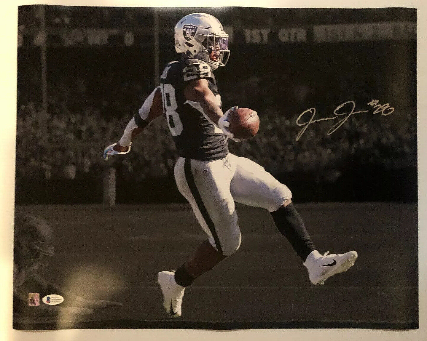 Josh Jacobs Signed Autographed 16x20 Photo Poster painting Oakland Raiders BECKETT COA 8