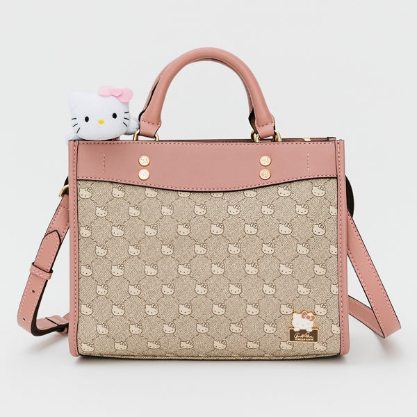 Arnold Palmer X Hello Kitty Handbag Shoulder Bag w/ Long Strap 3-Layer Ladies Women Pink A Cute Shop - Inspired by You For The Cute Soul 