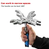 10-inch folding shaking head ratchet fast retractable wrench multi-function movable wrench five-in-one wrench