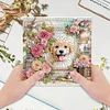 (US Local)6pcs Diamond Painting Greeting Cards DIY Diamond Art Cards Crafts (Dog Garden)