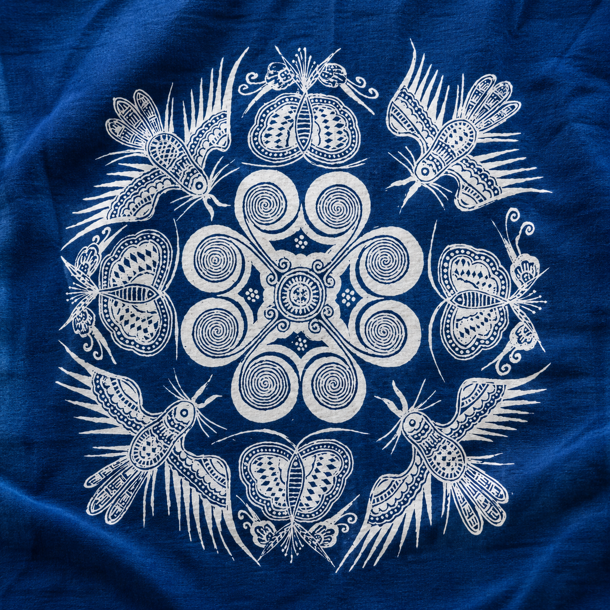 Handmade batik textile from Guizhou China