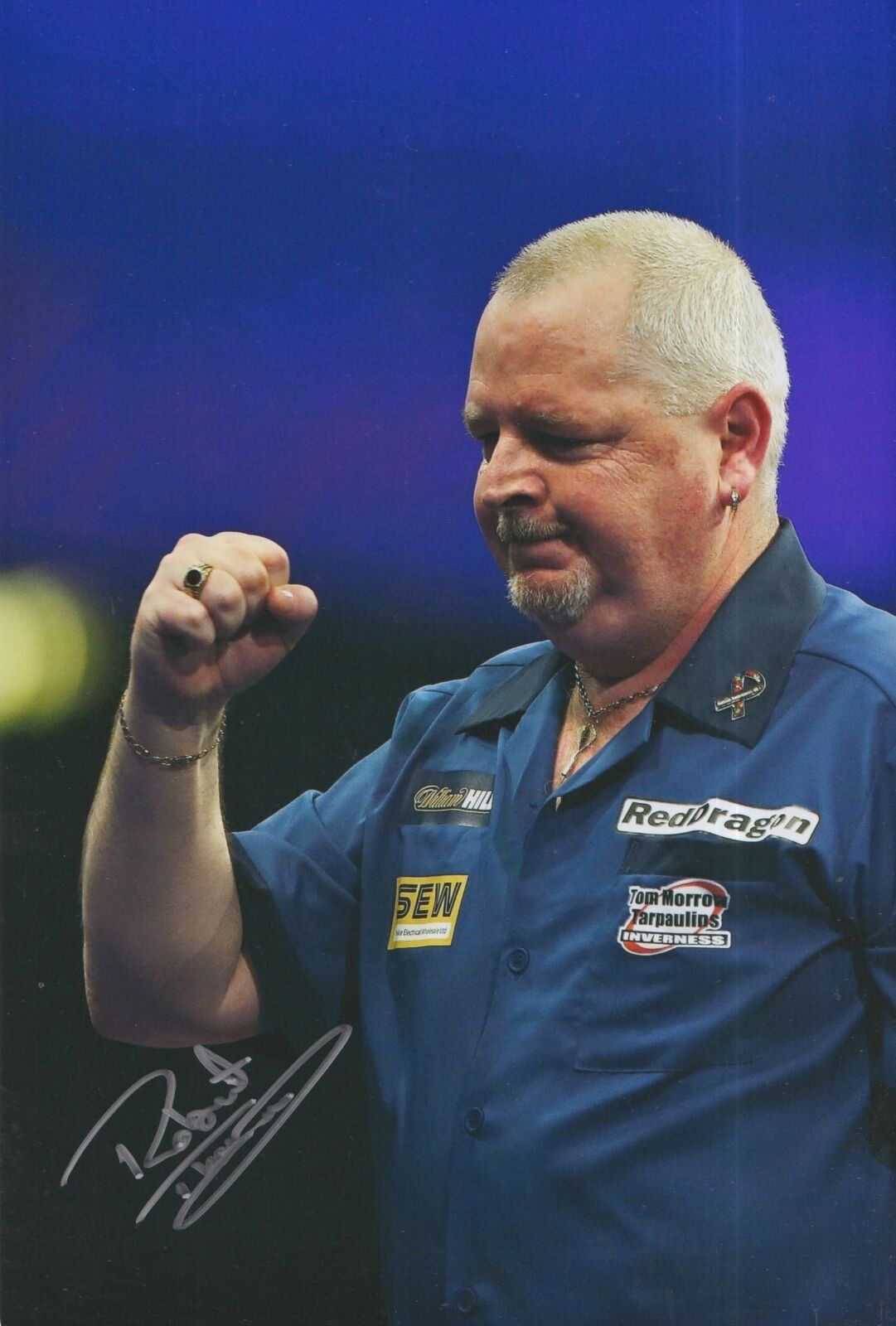 Robert 'The Thorn' Thornton Hand Signed 12x8 Photo Poster painting Darts 2.