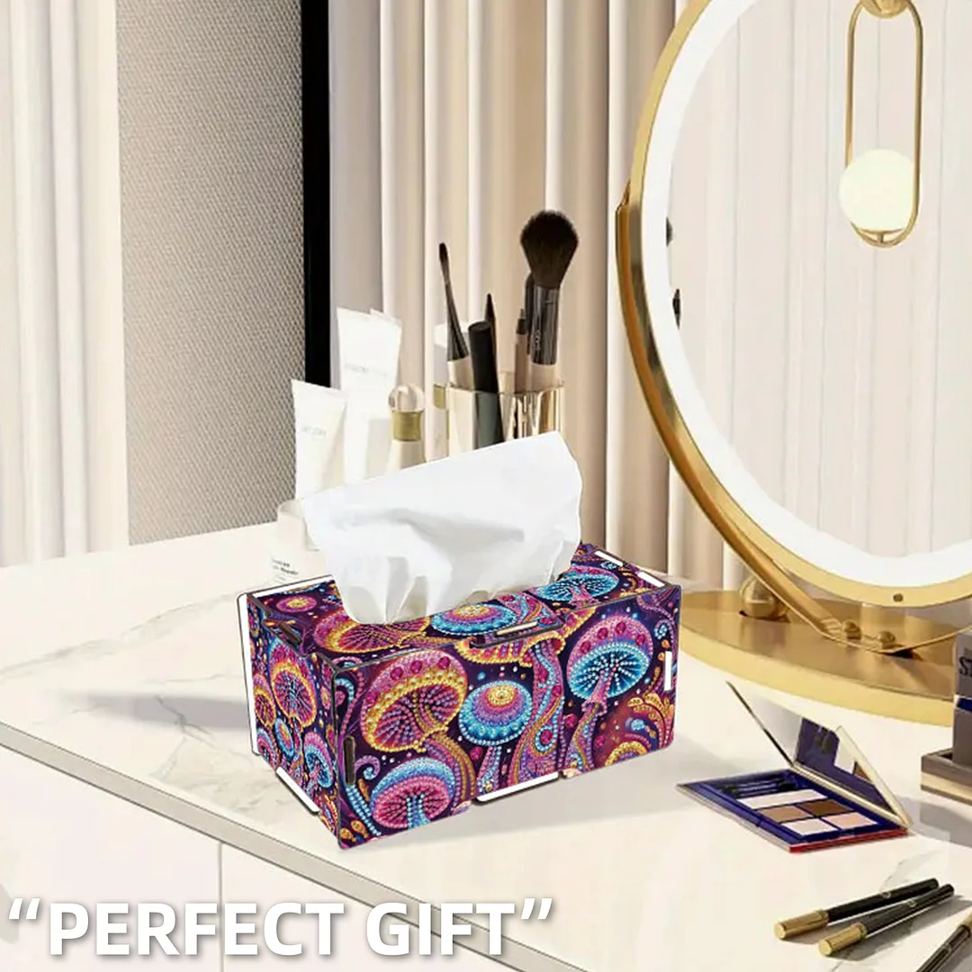 Wooden Diamond Painting Tissue Box for Home and Office Decoration(CZH008)