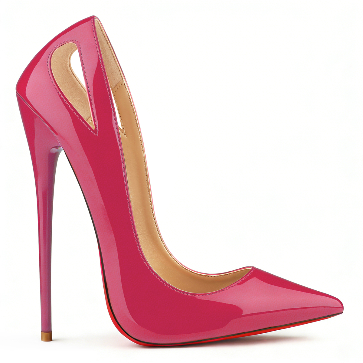 160mm Sky-High High Heels Red Bottom Shoes Classic Pointed Stiletto Heels-MERUMOTE