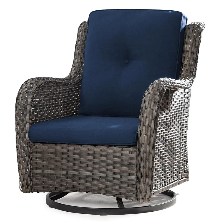 Joyside Outdoor Swivel Rocker Wicker Chair