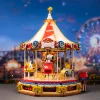 Snoopy Carousel Light-Up Musical Building Block Toy Model