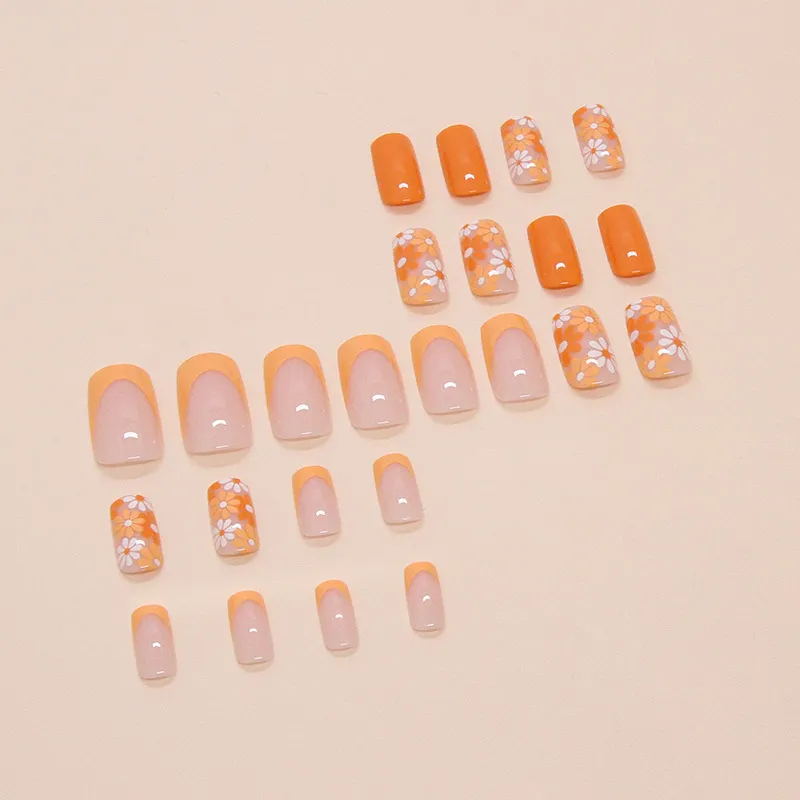 Churchf Churchf Nail Print Wear Nail Solid Color Removable Beauty Nail Piece Simple Nail Patch 24 Pieces