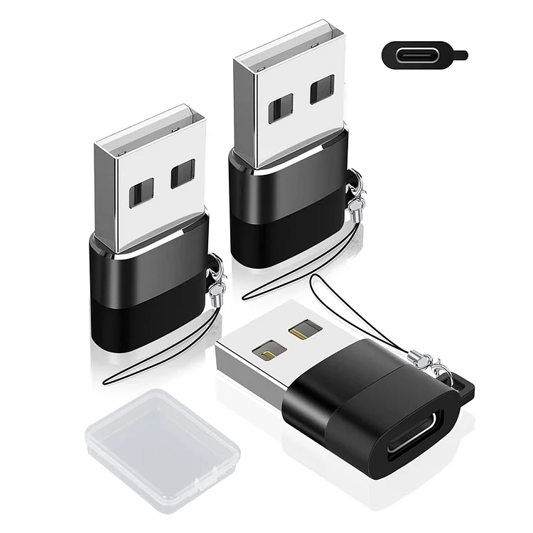 Maxesla 3 Pack USB C Female to USB A Male Adapter