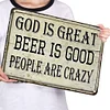 God is great beer is good - Vintage Metal Signs - 20*30cm/30*40cm