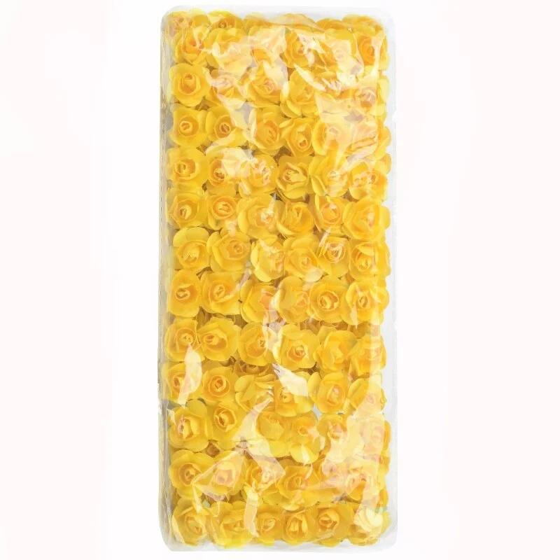 12/72/144pcs Fake Mini Artificial Paper Rose Flower Bouquet For  Wedding Decoration Handicraft DIY Scrapbooking Wreath Craft