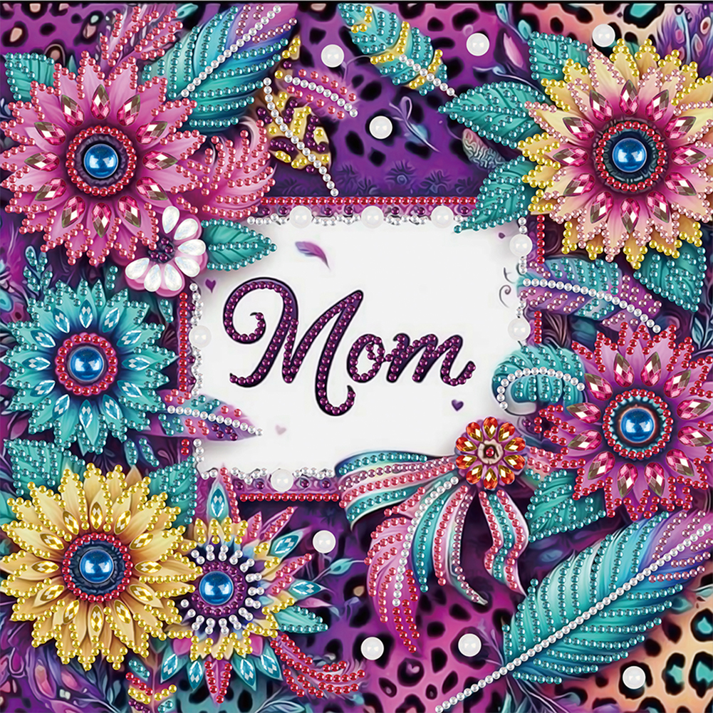 Mother'S Day 30*30cm(canvas) special shaped drill diamond painting