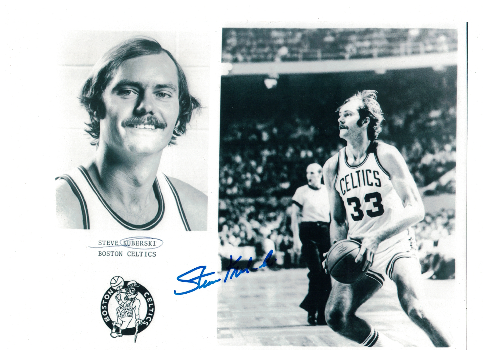 Steve Kuberski Boston Celtics Signed 8 x 10