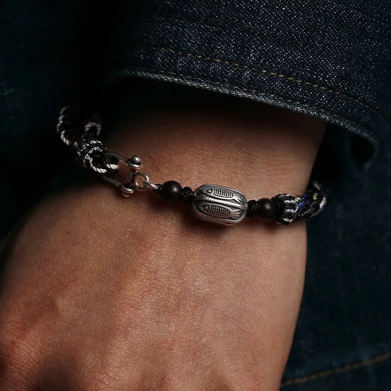 Koi Fish Wealth Reincarnation Knot Braid String Bracelet