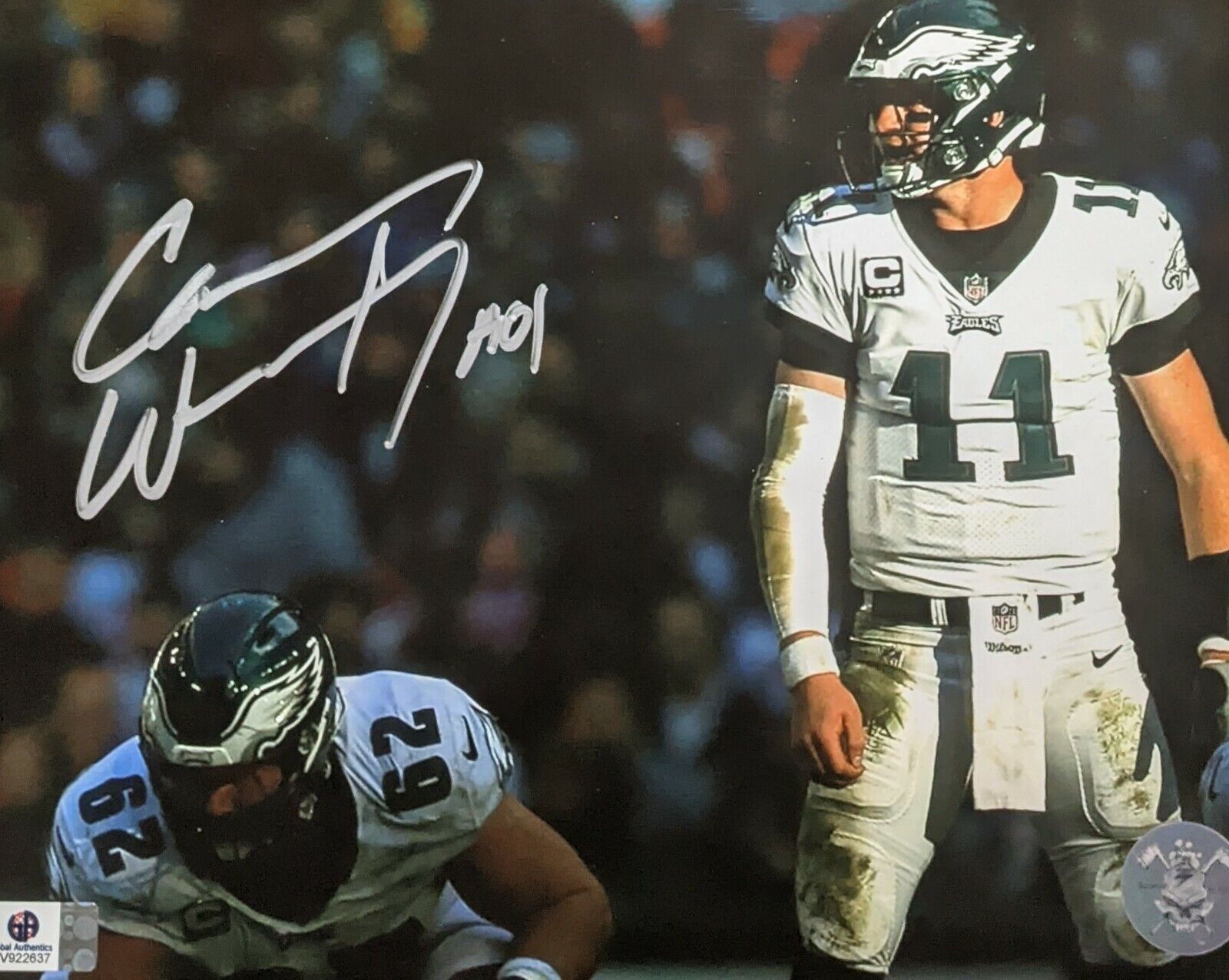 Carson Wentz Signed Autograph 8x10 COA