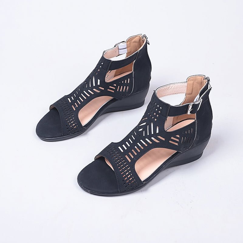 2022 spring and summer new high heel wedge fish mouth women's sandals