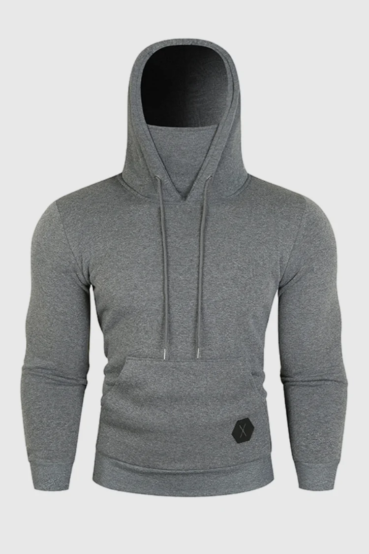 BrosWear Solid Color Slim Hoodie