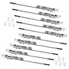 [US Local Warehouse] 10 Packs Lever Extension Flush Bolt 16.54in Latch Slide Bolt Lock Solid Stainless Steel French Door Locks for Commercial Applications Store School Office