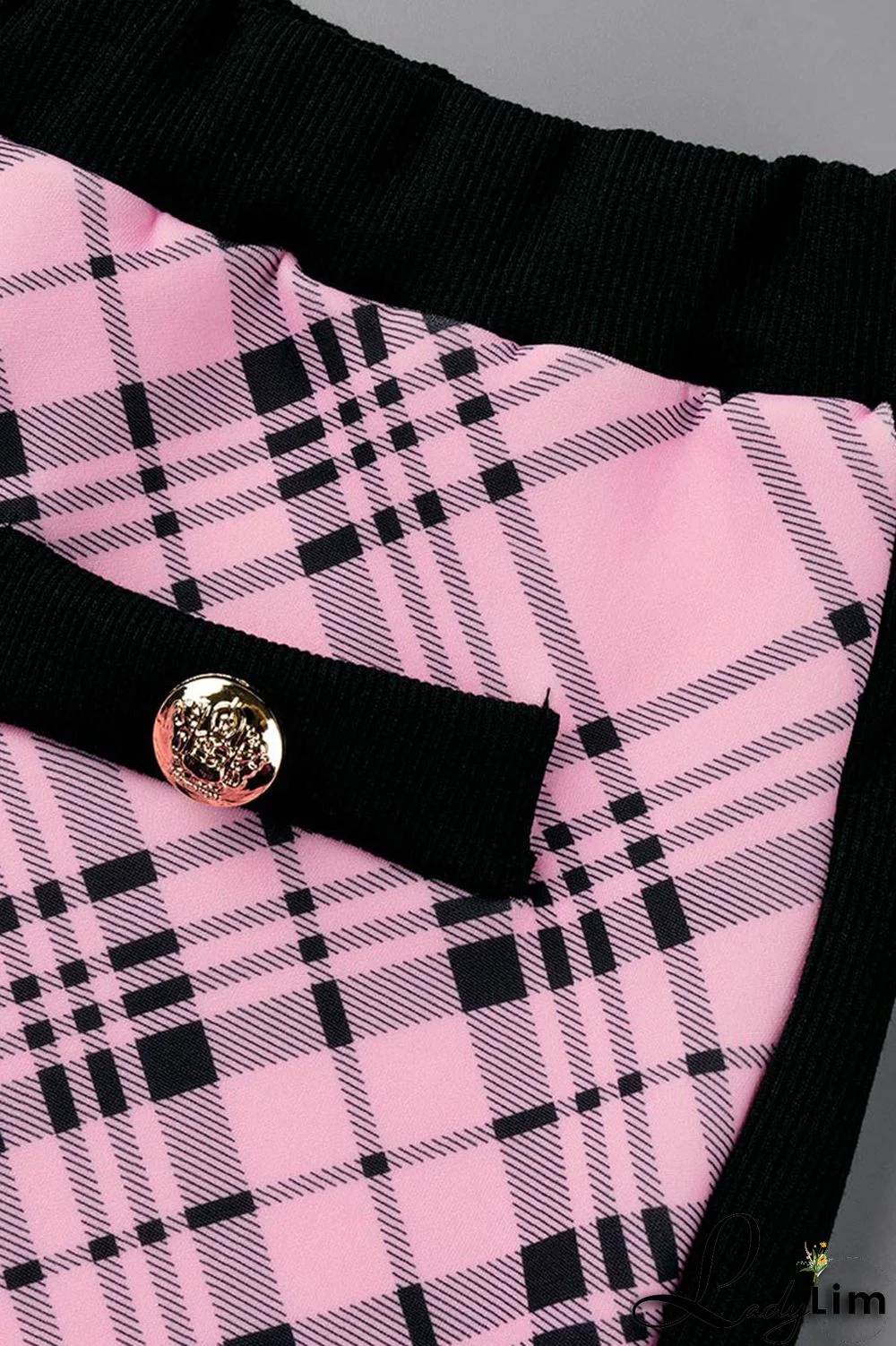 Pink Fashion Casual Print Patchwork Long Sleeve Two Pieces