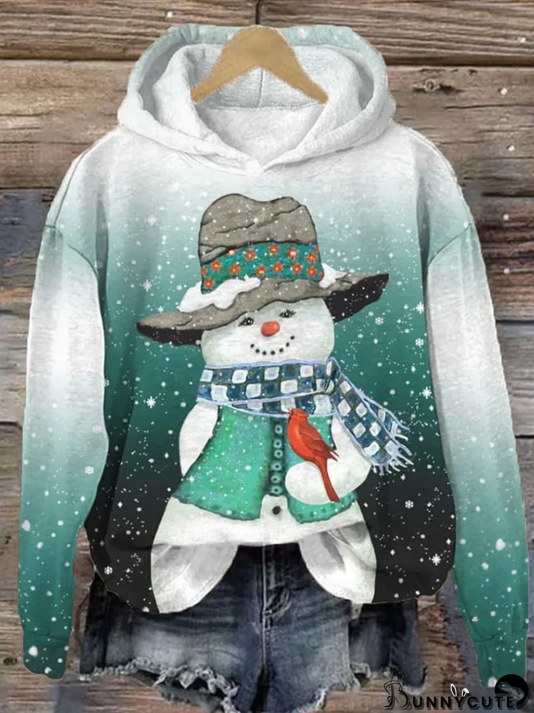 Women's Christmas Print Casual Long Sleeve Sweatshirt