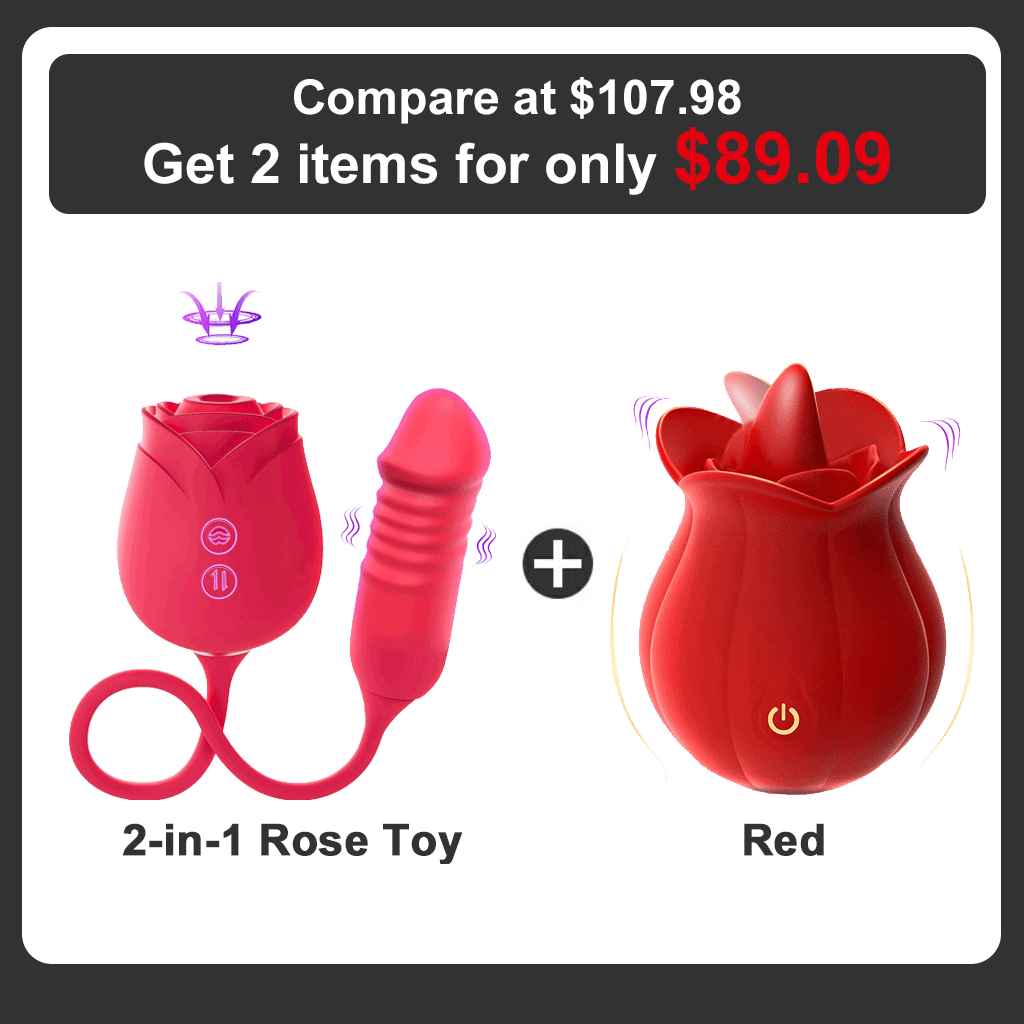10 Speeds Rose Vibrator With Tongue
