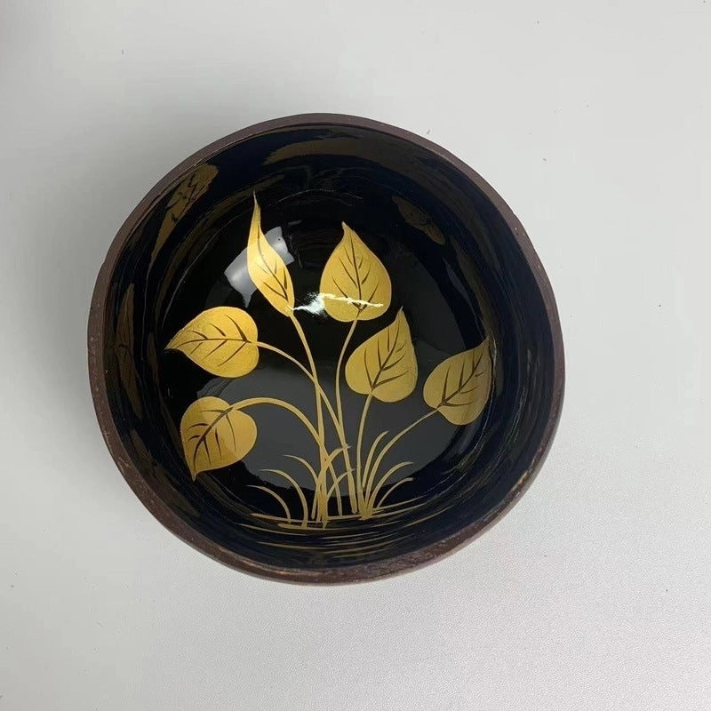 Pastoral Solid Color Coconut Shell Charcoal Shell Tableware 1 Piece