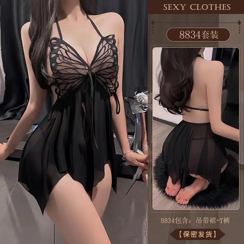 Churchf Sex Lingerie Sexy Uniform Net Yarn Bow Pyjamas Seduction Passion Bed Free Flirt Hot Suit Woman