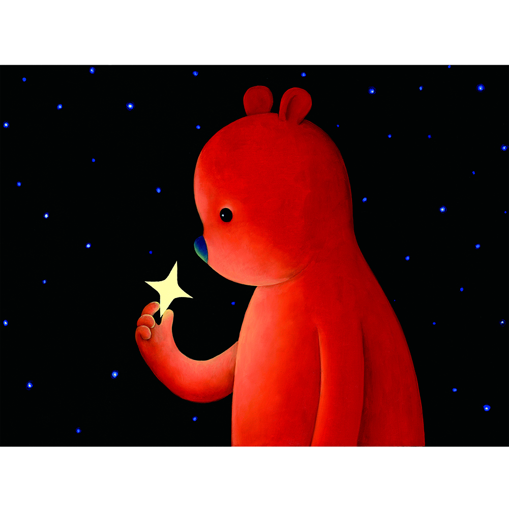 

Red Bear Star - 11CT Stamped Cross Stitch - 60*45CM, 501 Original