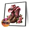 Diamond Painting-DIY Full Round Drill Cowboy Boots(40*40CM)