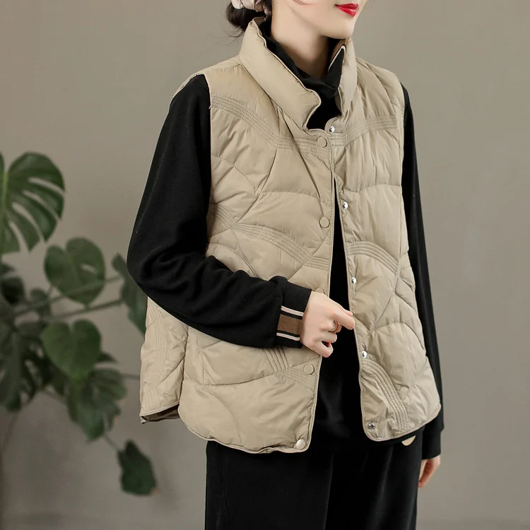 Winter Casual Loose Solid Down Vest