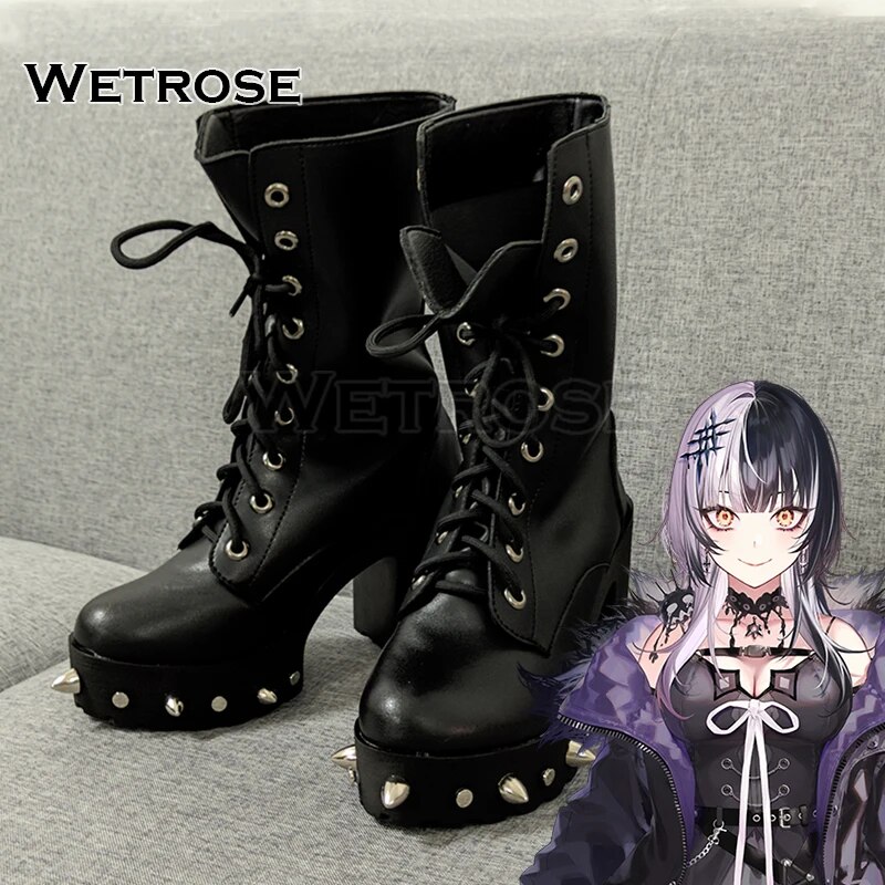 [Wetrose] In Stock Shiori Novella Cosplay Shoes Hololive EN 3rd Advent Shiori Novyera Holo Heels High Heel Boots Halloween