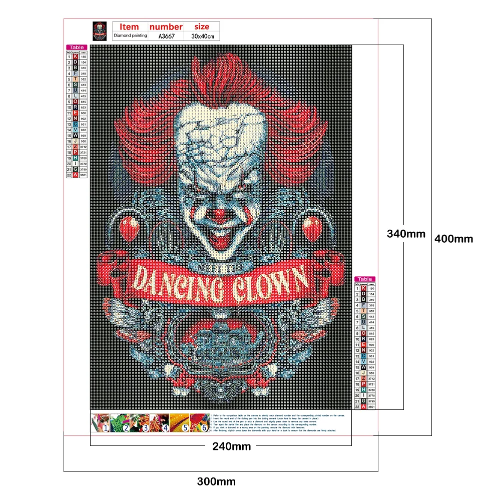 Diamond Painting - Full Round Drill - Horror Movie Characters(30*40cm)