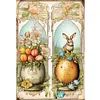 uk.everydayedeals (Limited Stock)Cross Stitch - 11ct Stamped - Retro Poster-Easter Egg Flower Rabbit (40*60cm)