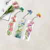 3Pcs Special Shape Flowers 5D DIY Diamond Painting Bookmark with Pendants
