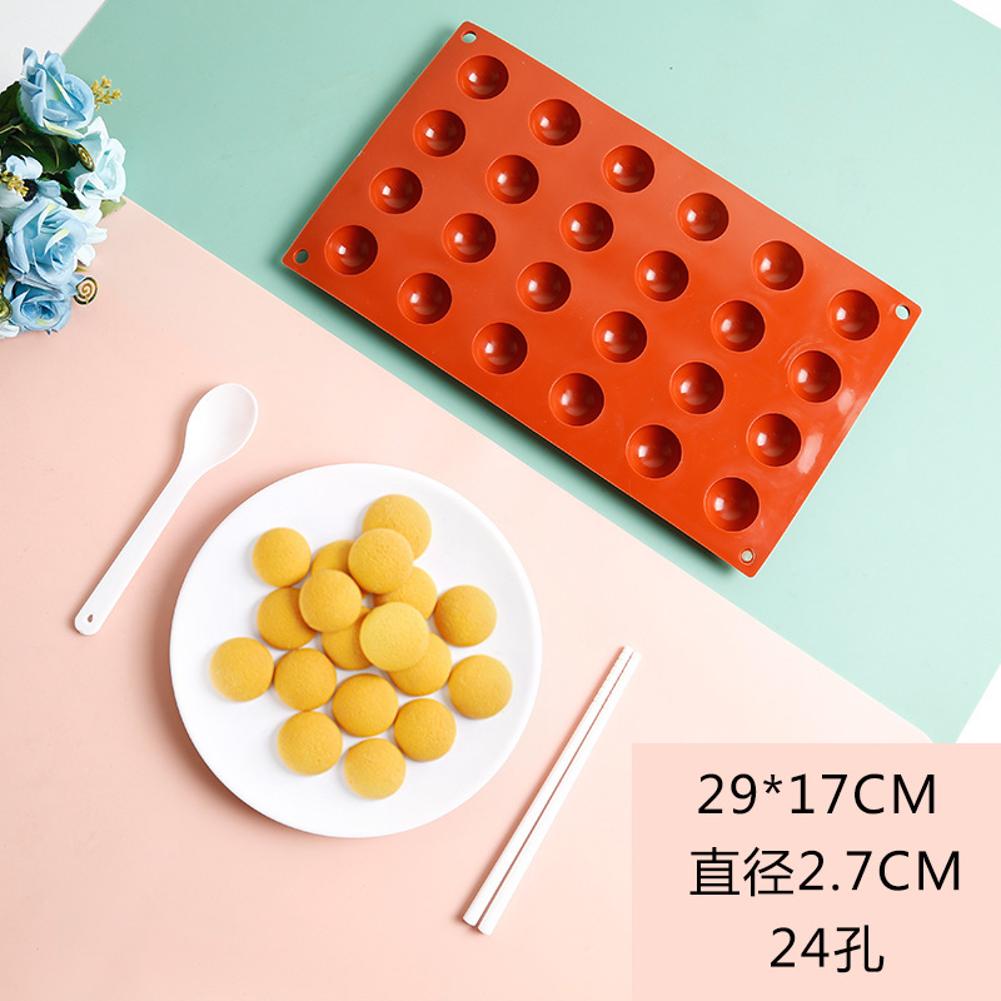 

Silicone Chocolate Mold, 24 Cavity Sphere Candy Baking Mould (Dark Brown)*3, 501 Original