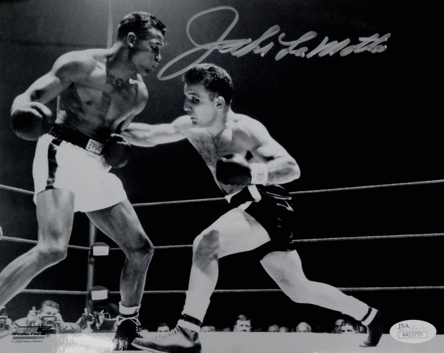 Jake LaMotta Hand Signed Autographed 8x10 Photo Poster painting Raging Bull JSA La Motta