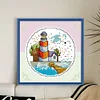 Spring By The Sea - 14CT Stamped Cross Stitch 16*16cm/6.3*6.3in