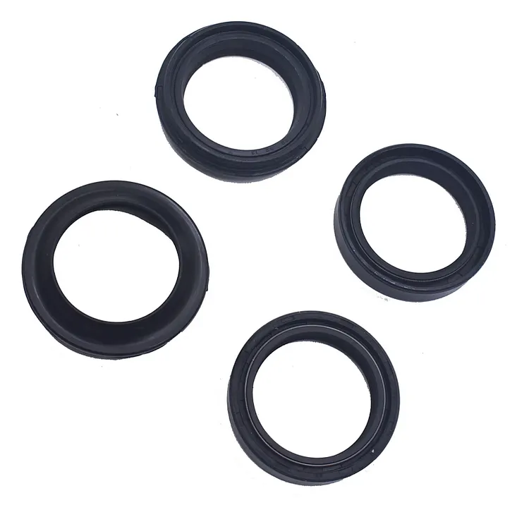 Silscvtt 52mm Front Fork Dust Seal Set of 4 Replacement for Suzuki Yamaha 56-125 41-7184 22-56125 AB56125 AB56-125