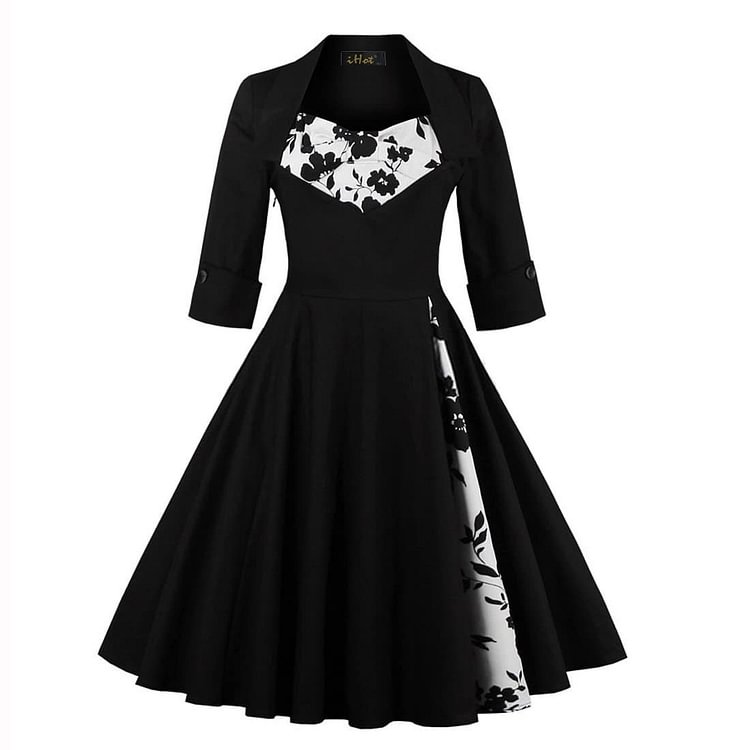 Black Vintage Gothic Dress SP13796