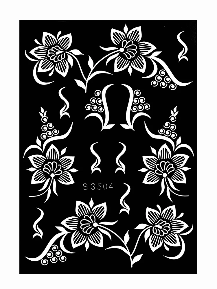 Sdrawing Drawing Henna Template for Hand Henna Tattoo Stencil Flower Tattoo Design for Women Wedding Festival Party Tatoo Tools
