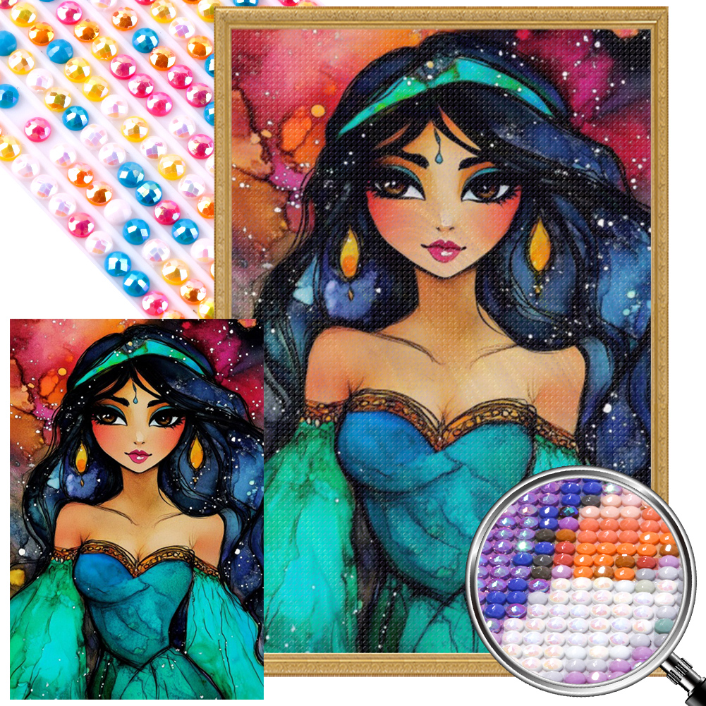 Exotic Girl 40*60cm(picture) full round drill diamond painting with 3 to 5 colors of AB drills